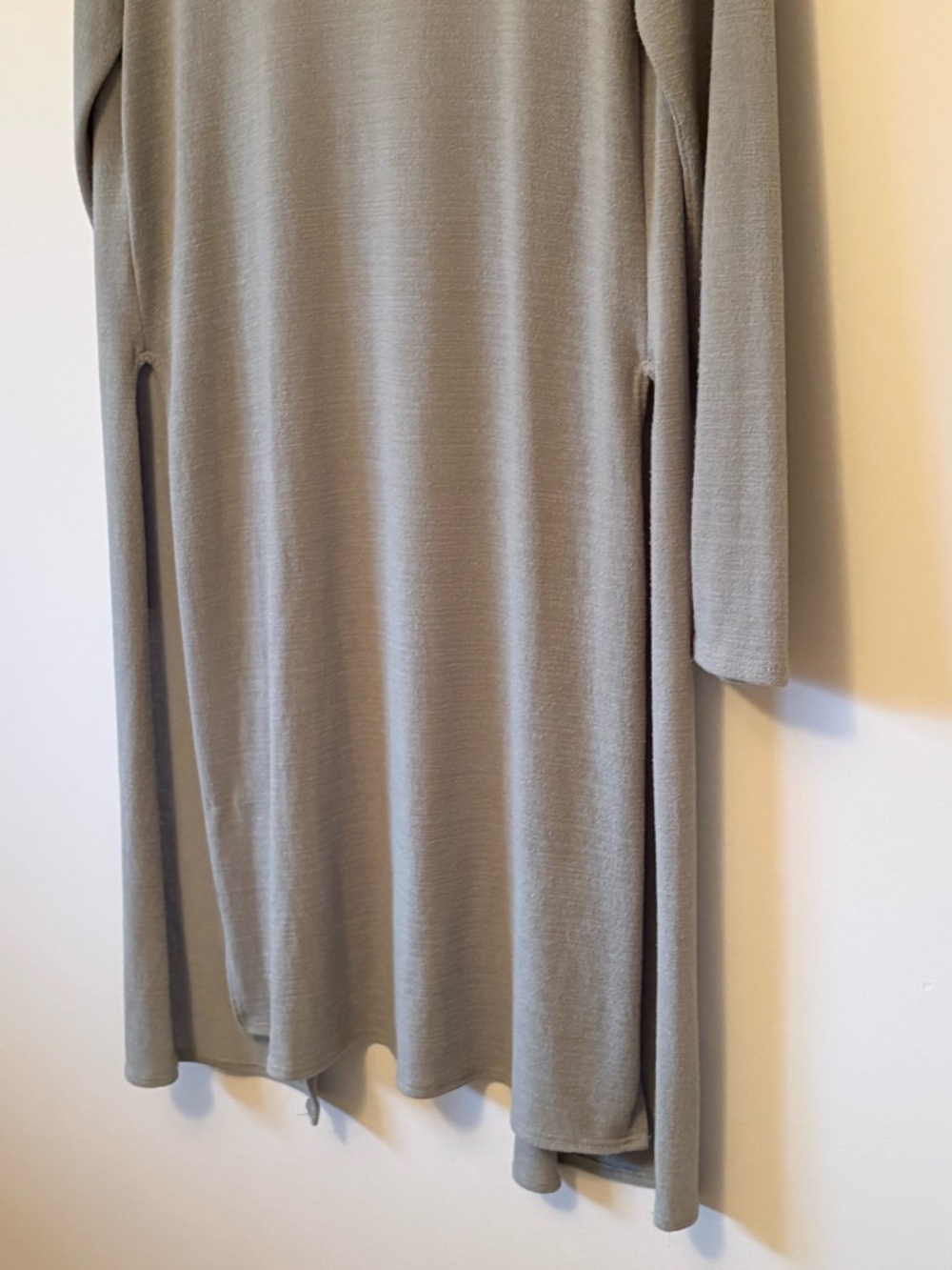Light Gray Open-Front Duster Cardigan - Picture 6 of 6